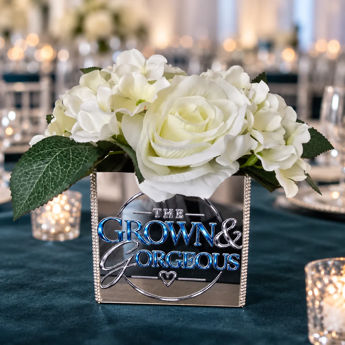 Custom Grown and Gorgeous event centerpiece with flowers